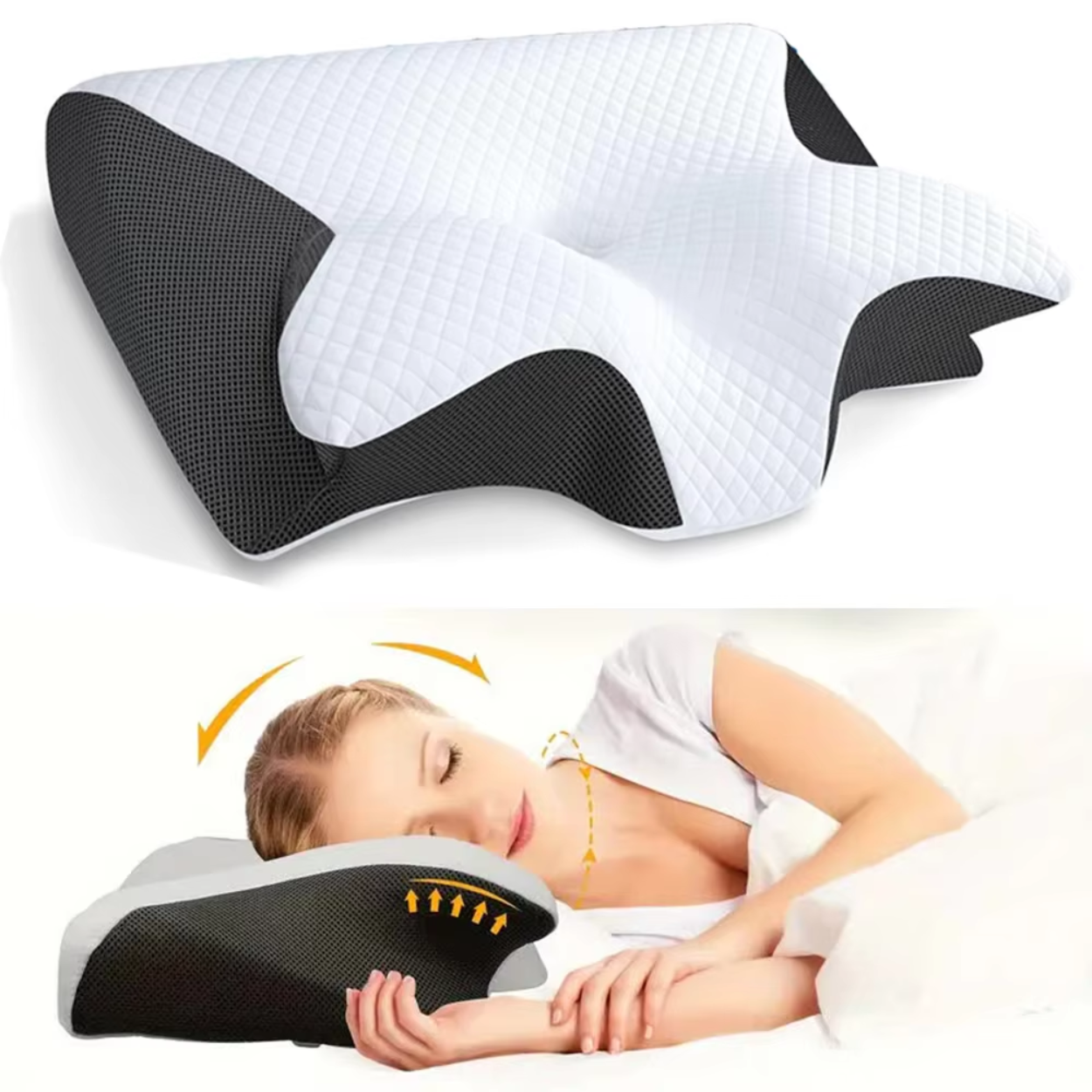 Oreiller Cervical Ergonomique à Mémoire de Forme