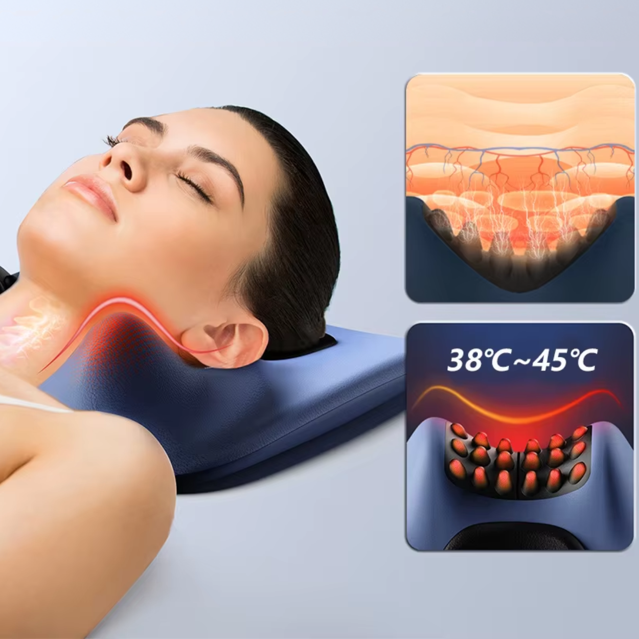 Oreiller Cervical pour Sommeil Confortable et Santé du Dos