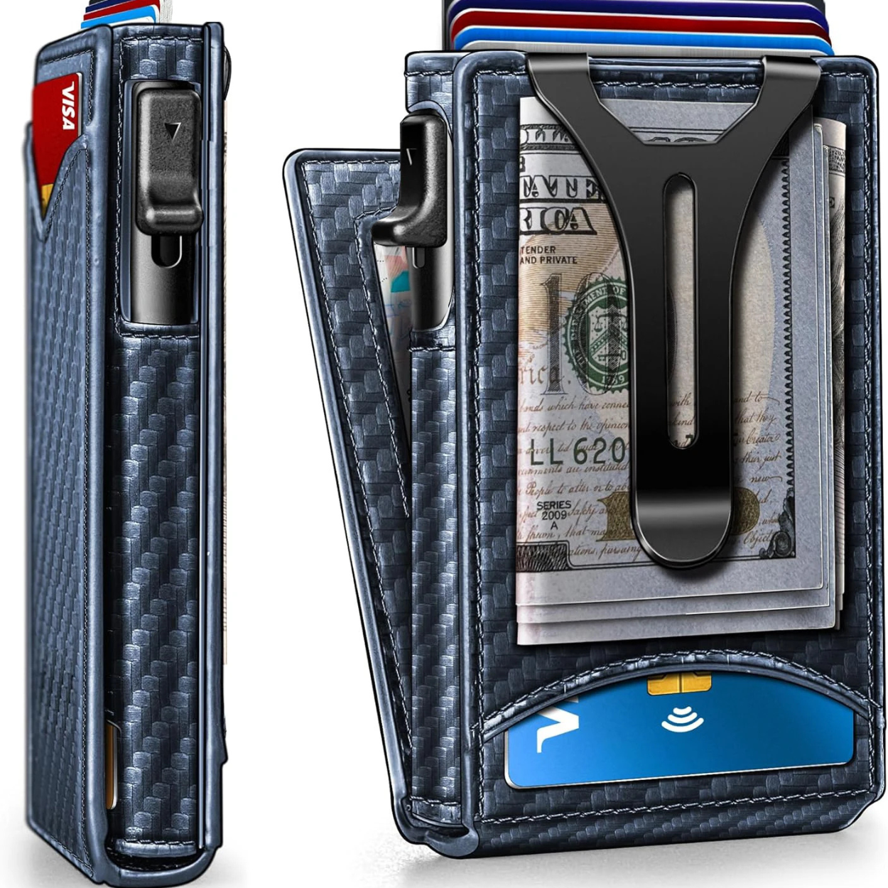 Portefeuille Aluminium Fin avec Protection RFID