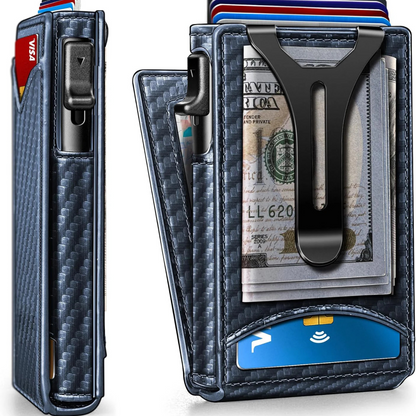 Portefeuille Aluminium Fin avec Protection RFID