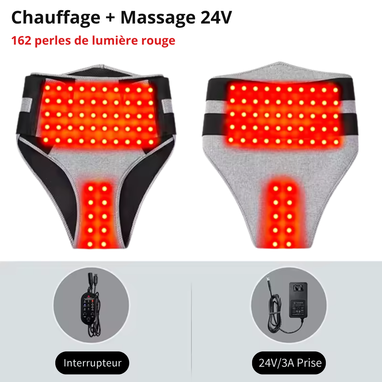 Pantalon chauffant électrique avec massage pour homme et femme