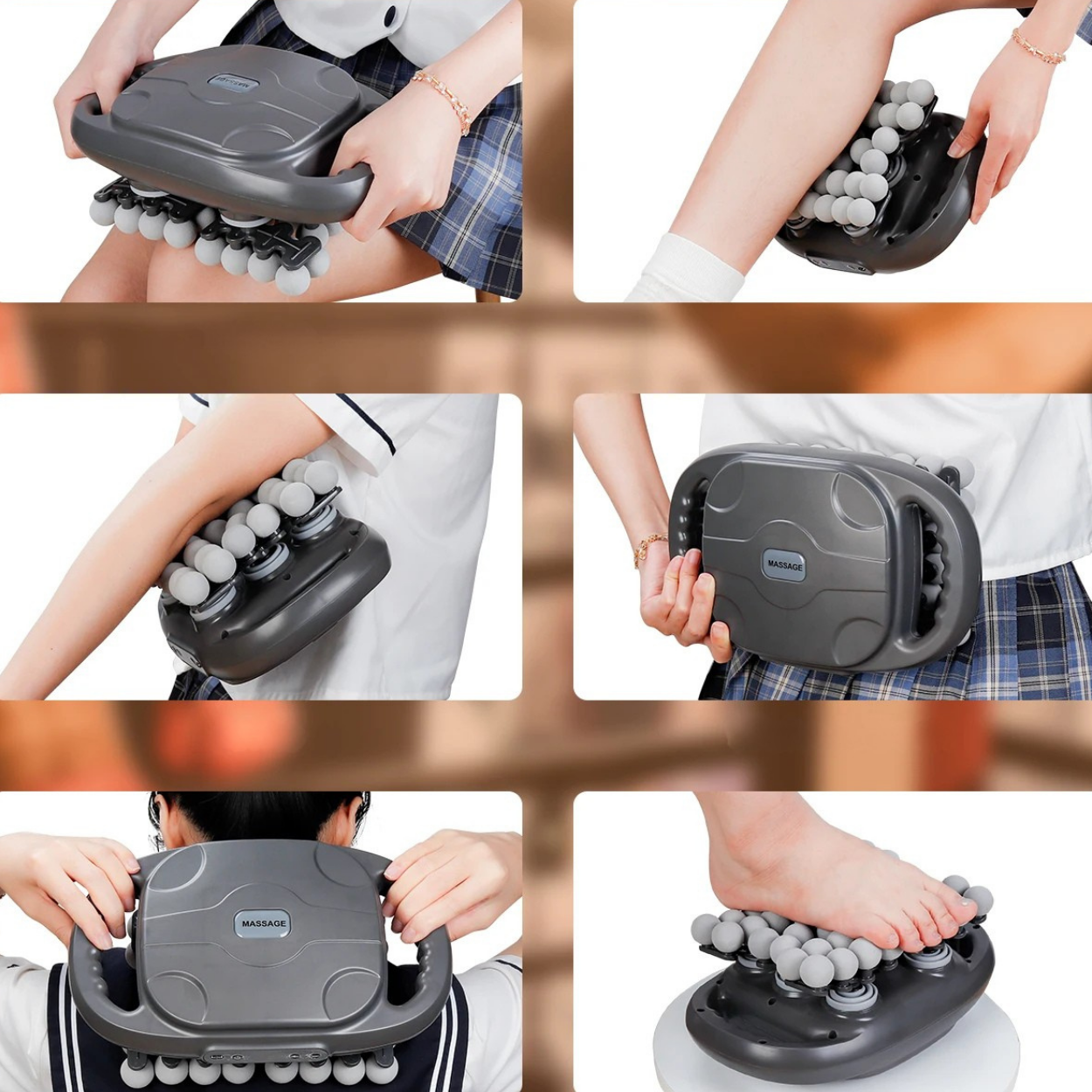Pistolet de massage musculaire professionnel 6 têtes réglables puissant