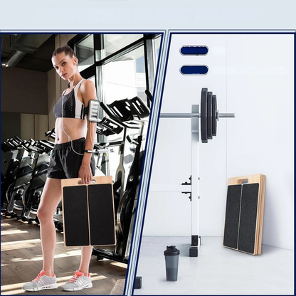 Planche d'Inclinaison Réglable en Bois pour Étirement et Renforcement Musculaire