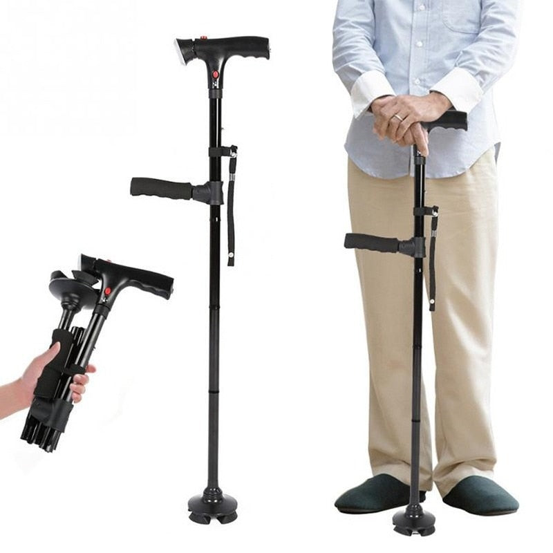 Canne de Marche LED Réglable – Confort et Sécurité pour Seniors - Santeova