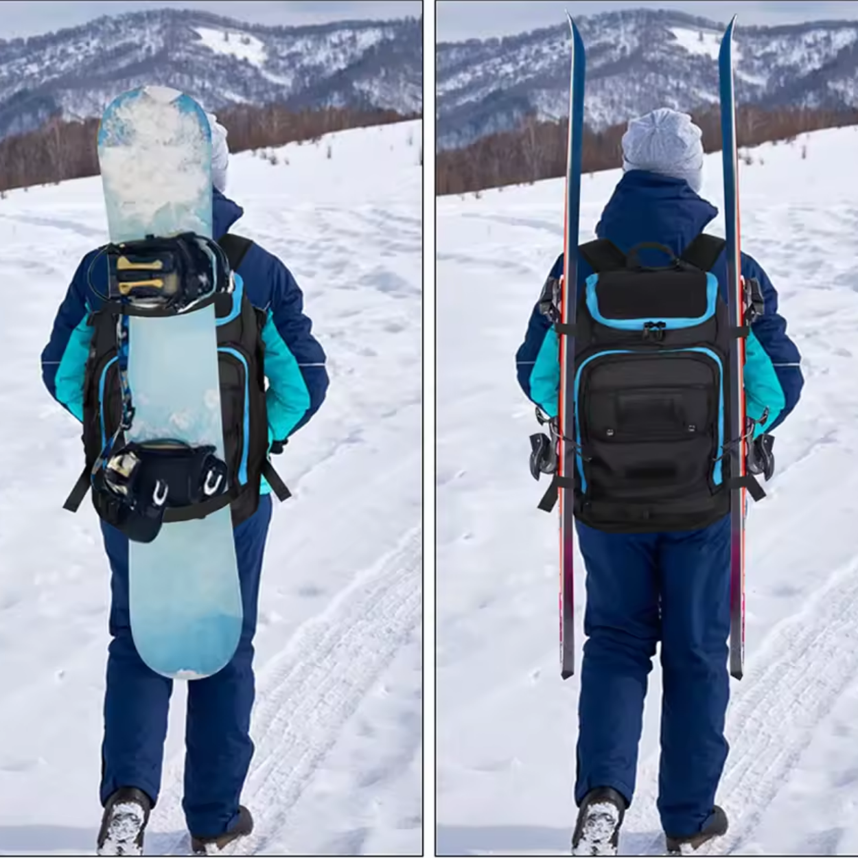 Sac à Dos Ski 50L Waterproof pour Pentes Neige