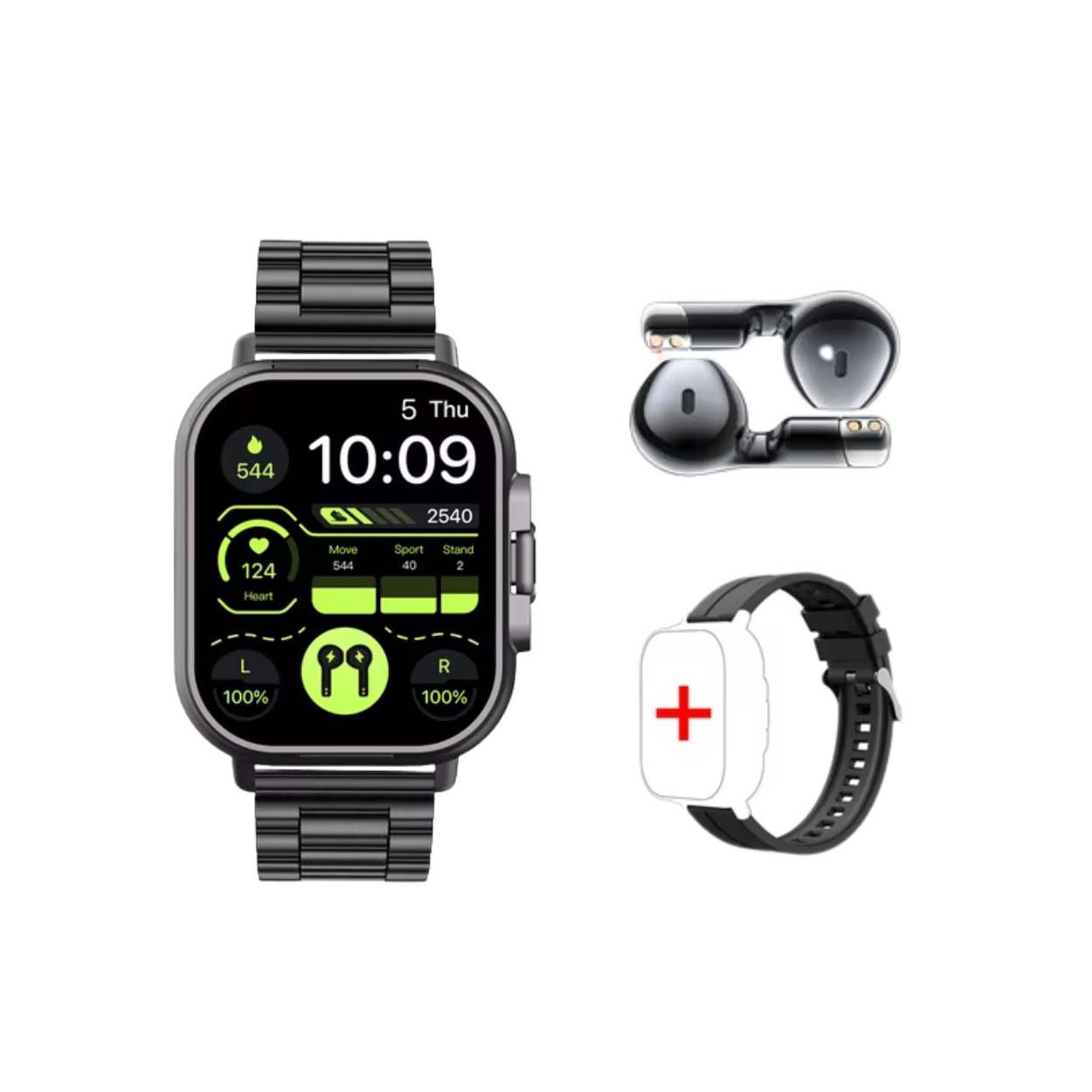 Montre Connectée avec Écouteurs Bluetooth Intégrés