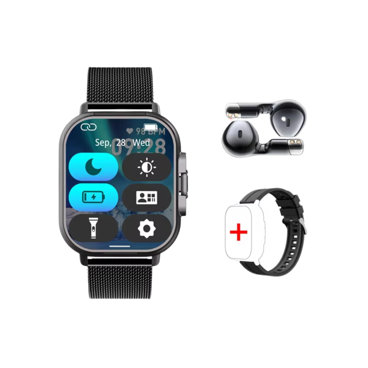 Montre Connectée avec Écouteurs Bluetooth Intégrés