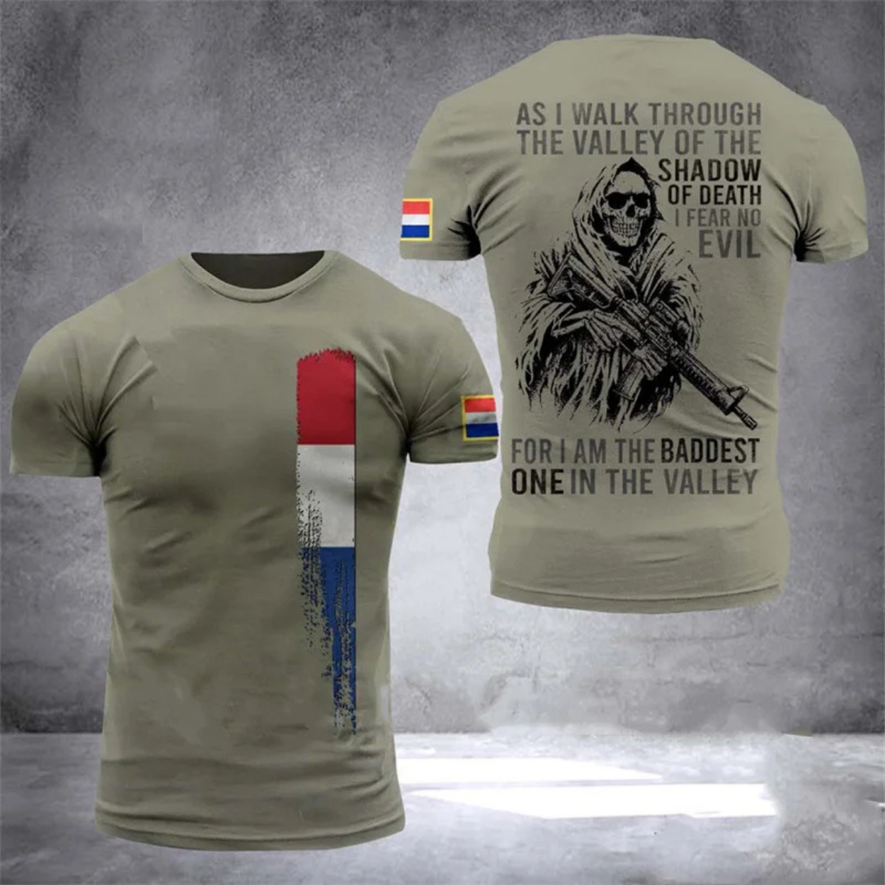 T-shirt Armée Style Militaire Camouflage pour Homme