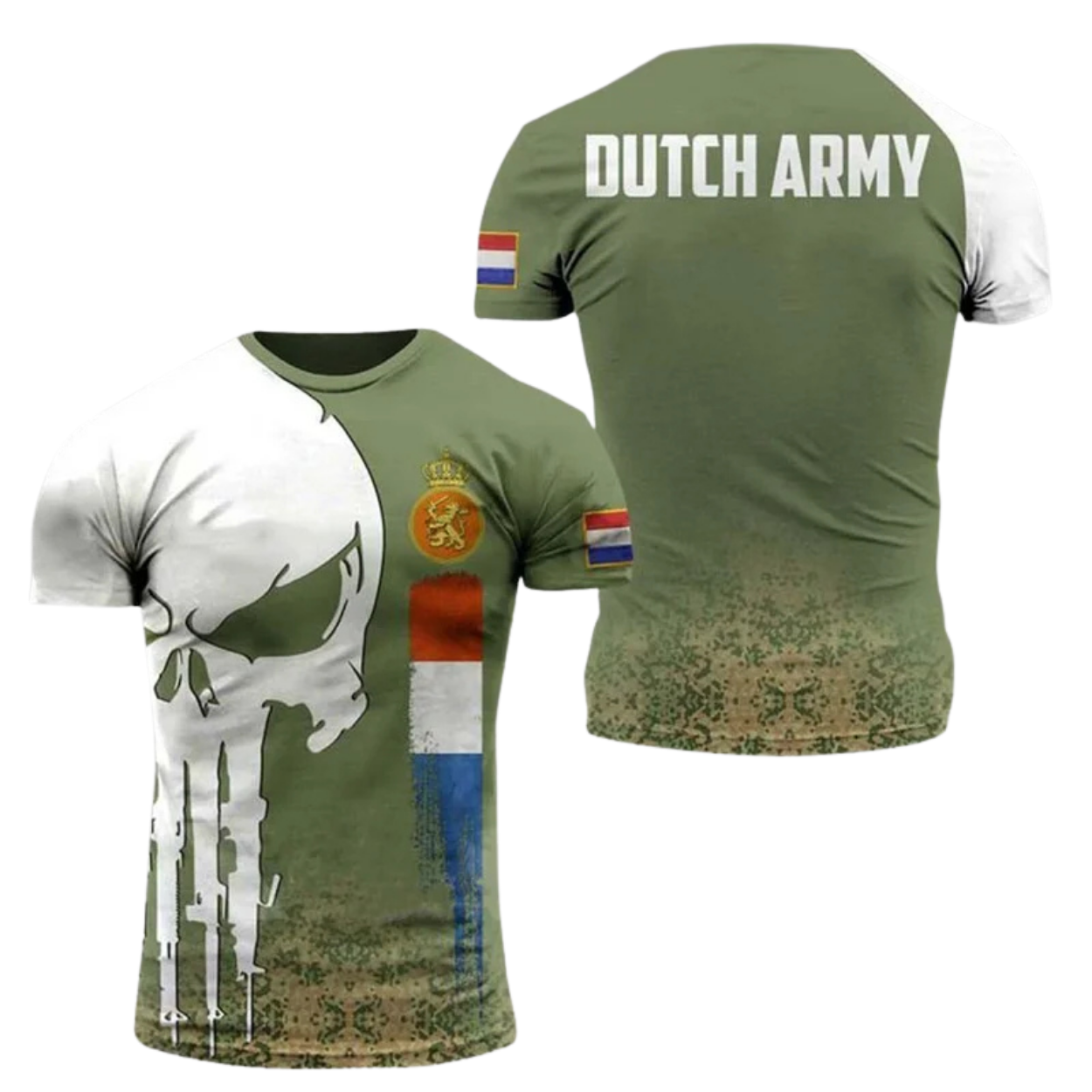 T-shirt Armée Style Militaire Camouflage pour Homme