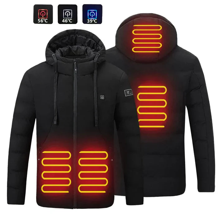Veste Chaude Électrique avec 4 Zones de Chaleur Réglables