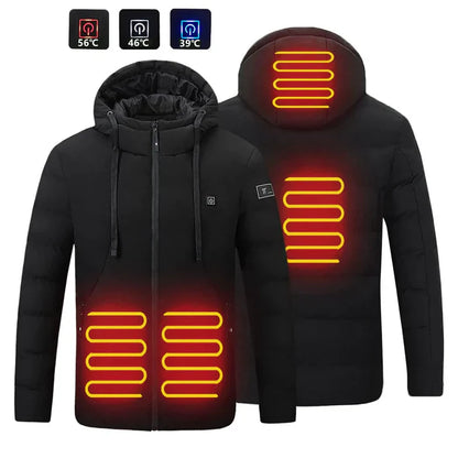 Veste Chaude Électrique avec 4 Zones de Chaleur Réglables