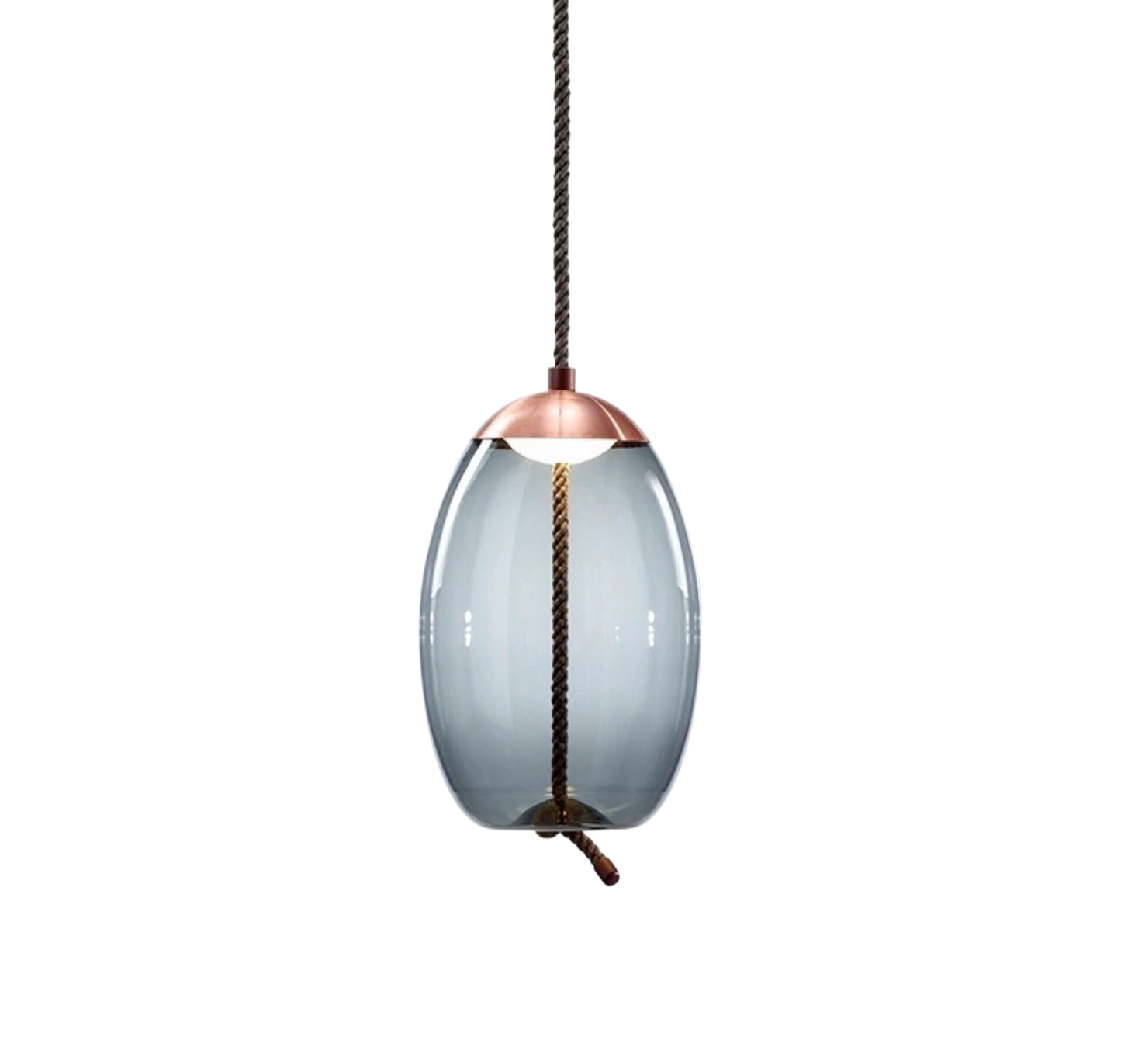 Lampe Suspendue en Chanvre Rose Or