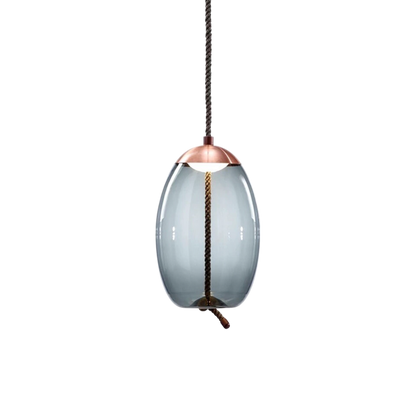 Lampe Suspendue en Chanvre Rose Or