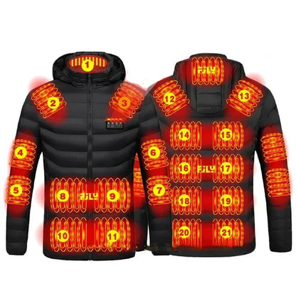 Veste Chauffante Électrique 21 Zones de Chaleur