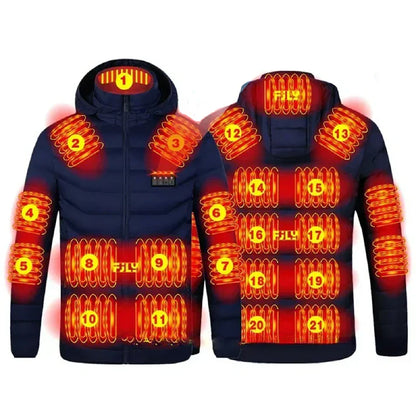 Veste Chauffante Électrique 21 Zones de Chaleur