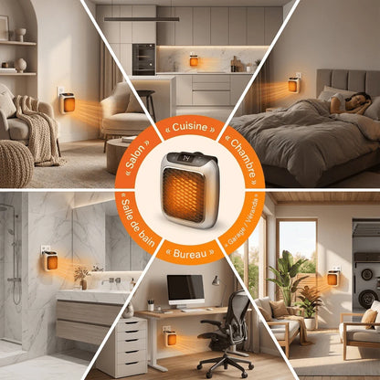 Marcherelle™ – Radiateur Électrique Portable 800W Basse Consommation