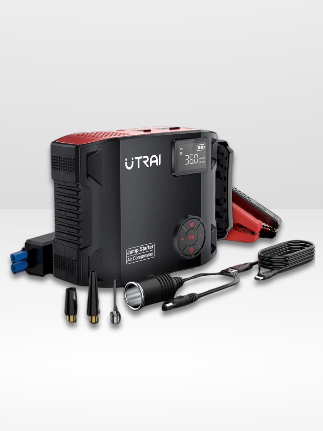 Gonfleur de Pneus 4 en 1 Compact et Pratique