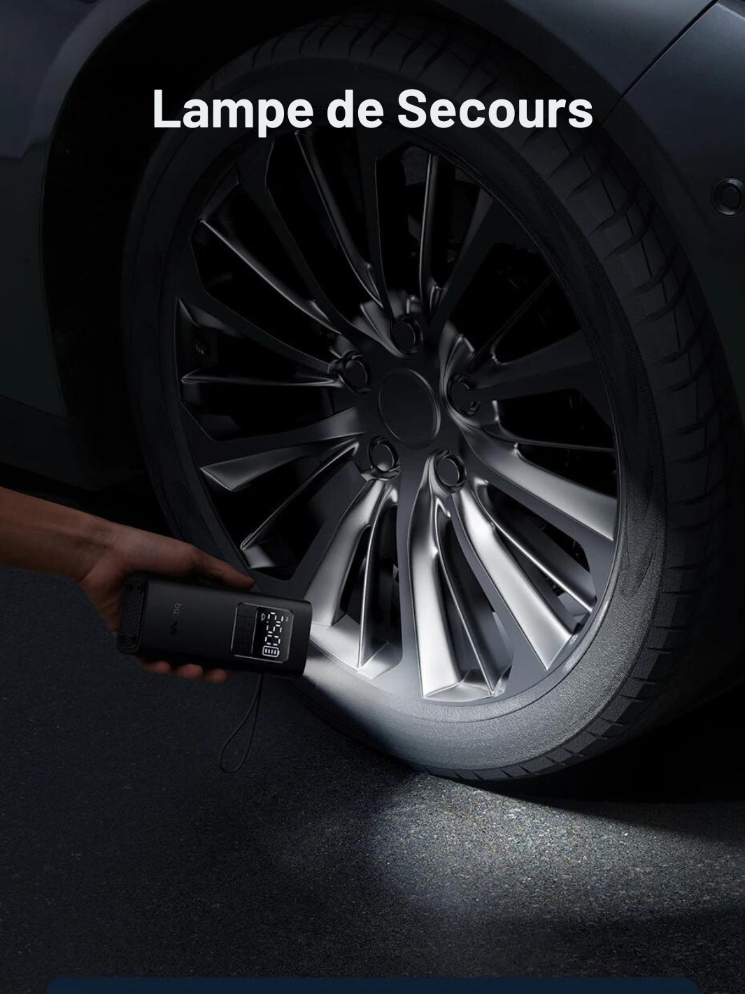 Gonfleur de Pneu Portable et Sans Fil pour Voiture