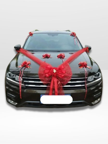 Décoration de Voiture de Mariage Élégante et Romantique