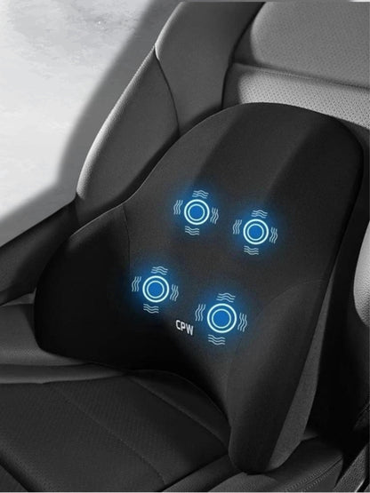 Coussin de Voiture Massant avec Vibrations et Appuie-tête Réglable