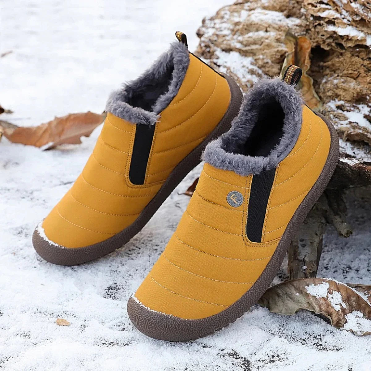 Chaussons Homme Hiver Polaires Doux et Chauds Antidérapants