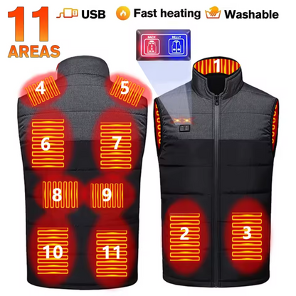 Gilet Chauffant Électrique avec Chauffage Réglable