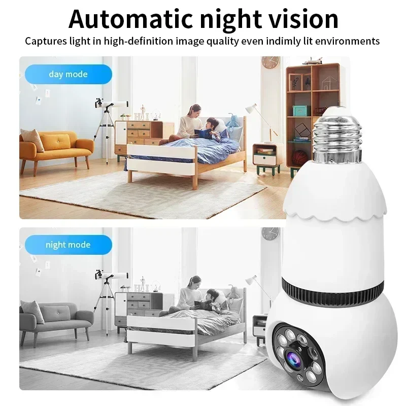 Marcherelle™ – Caméra De Sécurité Avec Ampoule LED Vision Couleur