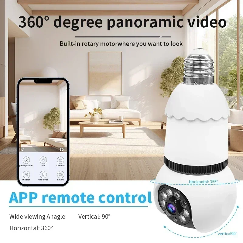 Marcherelle™ – Caméra De Sécurité Avec Ampoule LED Vision Couleur