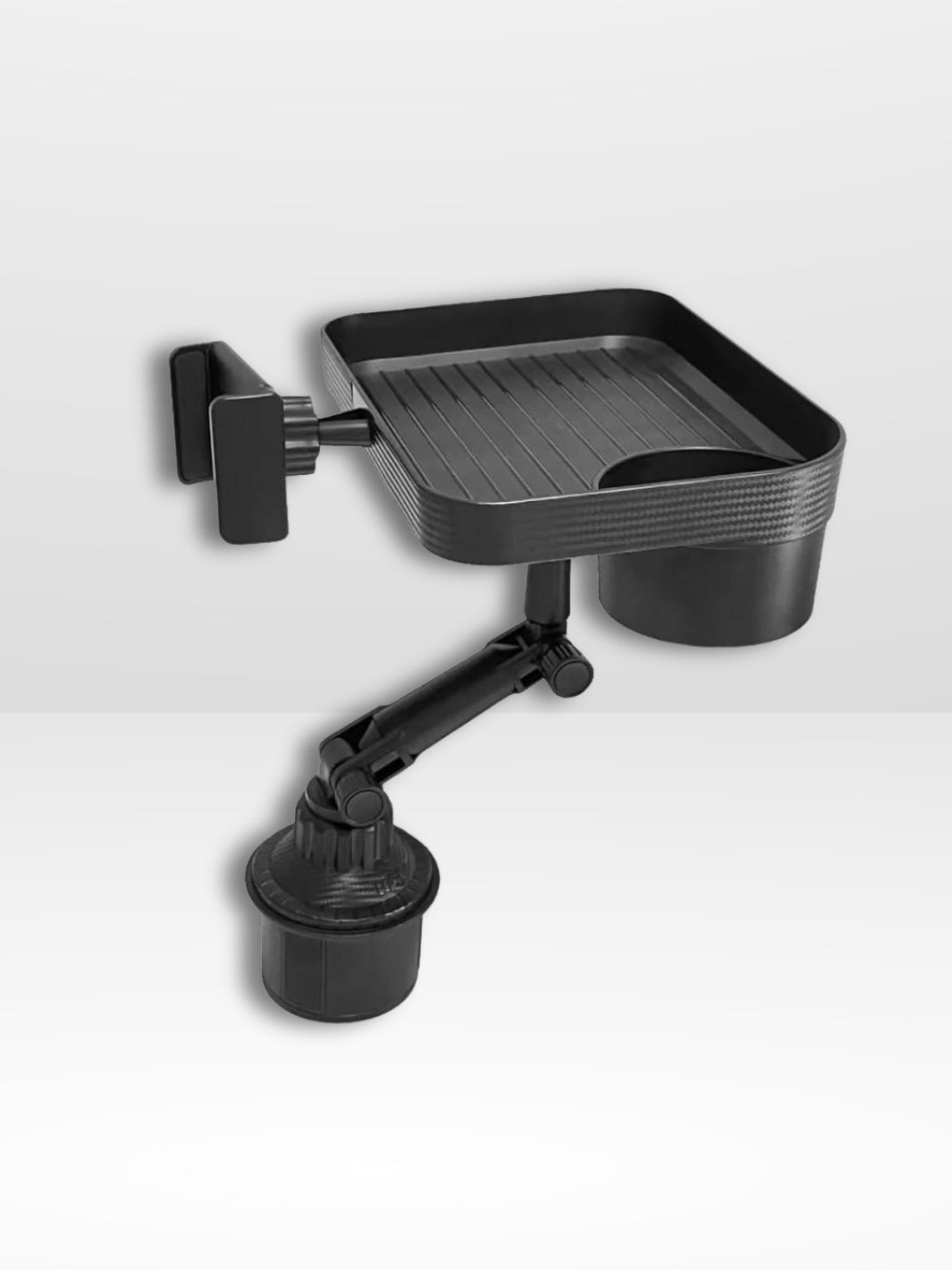 Plateau de voiture rotatif 360° avec support téléphone et porte-gobelet