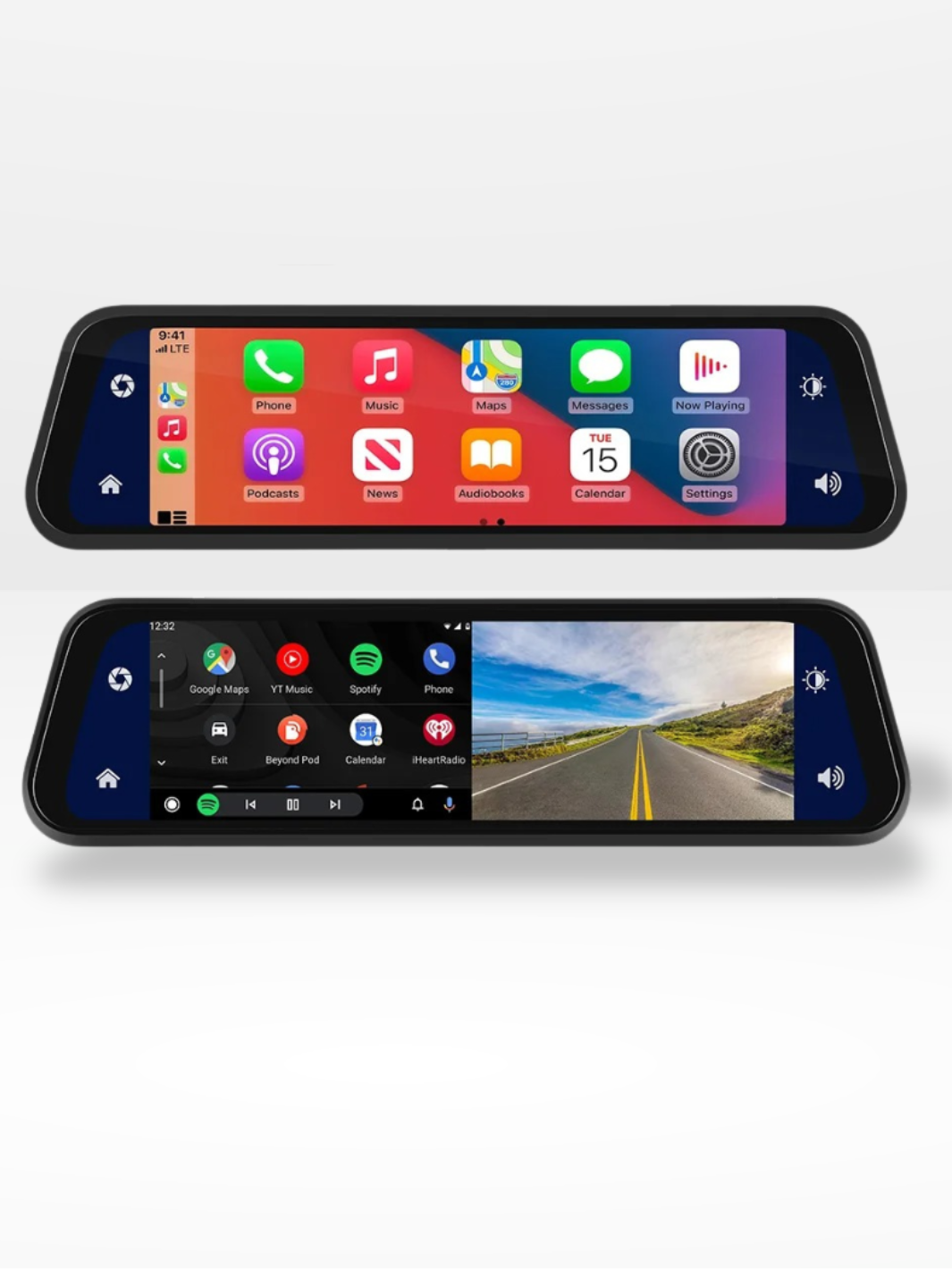 Rétroviseur Caméra 4K Avant/Arrière avec CarPlay et Enregistrement